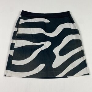 Fairway & Greene Skort Womens 4 Black White Zebra Print Golf Stretch Pockets